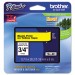 Brother P-Touch TZE641 TZe Standard Adhesive Laminated Labeling Tape, 3/4w, Black on Yellow BRTTZE641