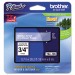 Brother P-Touch TZE145 TZe Standard Adhesive Laminated Labeling Tape, 3/4w, White on Clear BRTTZE145