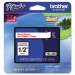 Brother P-Touch TZE232 TZe Standard Adhesive Laminated Labeling Tape, 1/2w, Red on White BRTTZE232