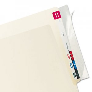 Tabbies 68386 Protector, End Tab Folder, 8x2, Clear, 100/PK TAB68386