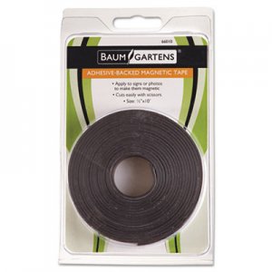 ZEUS 66010 Adhesive-Backed Magnetic Tape, Black, 1/2" x 10ft, Roll BAU66010