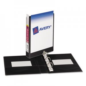 Avery 17167 Mini Size Durable View Binder w/Round Rings, 8 1/2 x 5 1/2, 1" Cap, Black