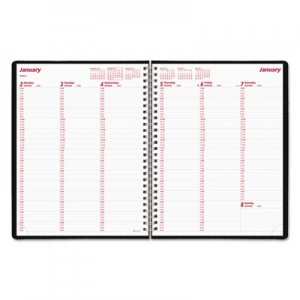 Brownline REDCB950VBLK DuraFlex Weekly Planner, 8 1/2 x 11, Black, 2017 CB950V-BLK