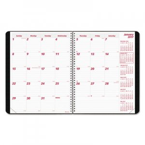 Brownline REDCB1262VBLK DuraFlex 14-Month Planner, 8 1/2 x 11, Black, 2016-2018 CB1262V-BLK