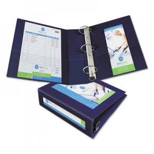 Avery 68038 Framed View Heavy-Duty Binder w/Locking 1-Touch EZD Rings, 3" Cap, Navy Blue AVE68038