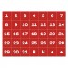 MasterVision BVCFM1209 Interchangeable Magnetic Board Accessories, Calendar Dates, Red/White, 1" x 1"