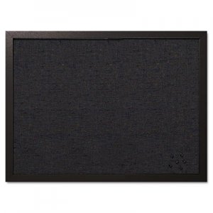 MasterVision BVCFB0471168 Designer Fabric Bulletin Board, 24 x 18, Black Fabric/Black Frame