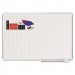 MasterVision BVCMA0592830A Grid Planning Board w/ Accessories, 1 x 2 Grid, 48 x 36, White/Silver