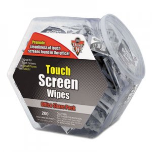 Falcon Safety Products DMHJ Touch Screen Wipes, 5 x 6, 200 Individual Foil Packets FALDMHJ