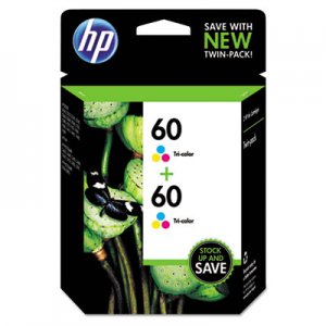 HP CZ072FN 60, (CZ072FN) 2-pack Tri-color Original Ink Cartridges HEWCZ072FN