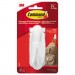 Command MMM17083ES General Purpose Hooks, Large, 5lb Cap, Plastic, White, 1 Hook & 2 Strips/Pack