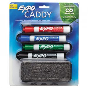 EXPO SAN1785294 Mountable Whiteboard Caddy, With 4 Markers/Eraser, Set