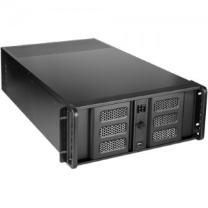 iStarUSA D-407LSE-BK-TS859 4U High Performance Rackmount Chassis with 8" Touch Screen LCD D-407LSE-TS859