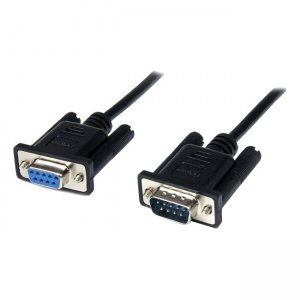 StarTech.com SCNM9FM2MBK 2m Black DB9 RS232 Serial Null Modem Cable F/M