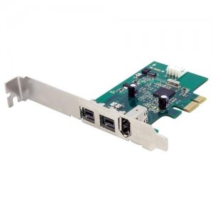 StarTech.com PEX1394B3 3 Port 2b 1a 1394 PCI Express FireWire Card