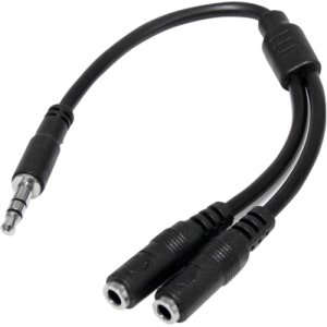 StarTech.com MUY1MFFS Slim Stereo Splitter Cable - 3.5mm Male to 2x 3.5mm Female