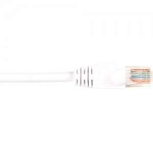 Black Box CAT6PC-007-WH CAT6 Value Line Patch Cable, Stranded, White, 7-ft. (2.1-m)