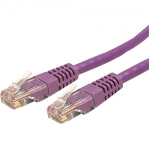 StarTech.com C6PATCH6PL 6 ft Cat 6 Purple Molded RJ45 UTP Gigabit Cat6 Patch Cable - 6ft Patch Cord