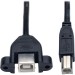 Tripp Lite U025-001-PM 1-ft. Panel Mount USB 2.0 Extension Cable (USB B M/F)