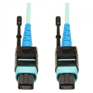 Tripp Lite N846-01M-24-P 1 Meter MTP / MPO Patch Cable, 24 Fiber, 100GbE Aqua OM3 Plenum
