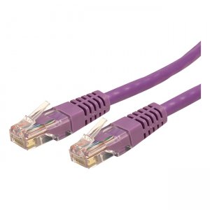 StarTech.com C6PATCH15PL 15 ft Cat 6 Purple Molded RJ45 UTP Gigabit Cat6 Patch Cable - 15ft Patch Cord