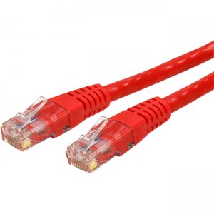 StarTech.com C6PATCH50RD 50 ft Cat 6 Red Molded RJ45 UTP Gigabit Cat6 Patch Cable - 50ft Patch Cord