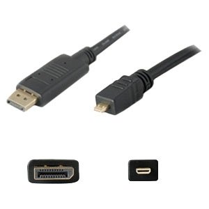 AddOn HDMI2MHDMI3 3ft (30cm) HDMI to Micro-HDMI Adapter Cable - Male to Male