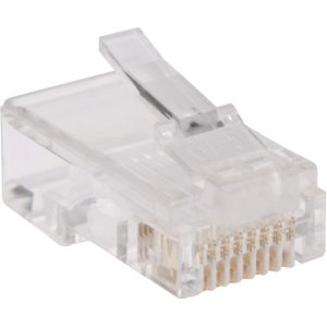 Tripp Lite N030-100-FL 100-Pack of RJ45 Plugs for Flat Solid / Stranded Conductor Cable