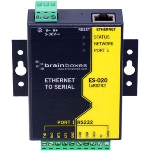 Brainboxes ES-020 Ethernet 1 Port RS232 10xScrew Terminals