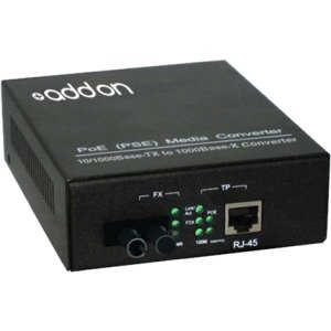 AddOn ADD-GMCP-BX-UST 1000Base-TX To 1000Base-BXU ST SMF 20km POE Media Converter