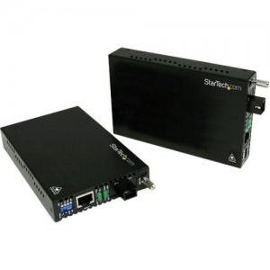 StarTech.com ET90110WDM2 10/100 Mbps Ethernet Single Mode WDM Fiber Media Converter Kit SC 20km