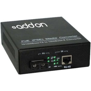 AddOn ADD-GMCP-LX-1SC 1000Base-TX To 1000Base-LX SC 1310nm 10km POE Media Converter