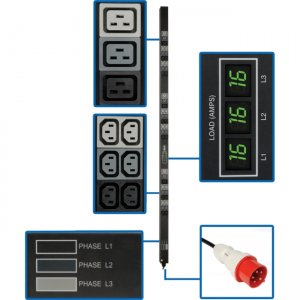 Tripp Lite PDU3XMV6G20 Metered 45-Outlets 11.5kVA PDU