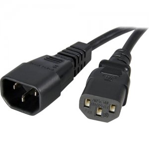 StarTech.com PXT1002 2 ft Standard Computer Power Cord Extension - C14 to C13