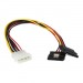 StarTech.com PYO2LP4LSATA 12in LP4 to 2x Latching SATA Power Y Cable Adapter