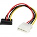 StarTech.com SATAPOWADPL 6in 4 Pin Molex to Left Angle SATA Power Cable Adapter