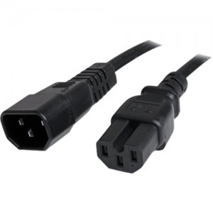 StarTech.com PXTC14C153 3 ft 14 AWG Computer Power Cord - IEC C14 to IEC C15