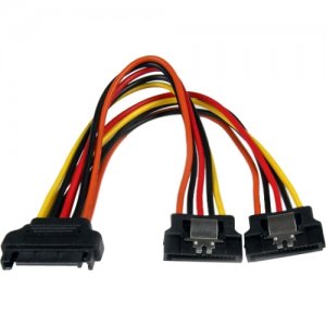 StarTech.com PYO2LSATA 6in Latching SATA Power Y Splitter Cable Adapter - M/F