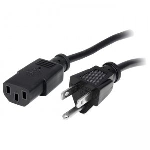 StarTech.com PXT10112 12 ft Standard Computer Power Cord - NEMA5-15P to C13