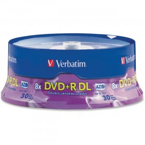 Verbatim 96542 Double Layer DVD+R DL 8.5GB 8x 30pk Spindle VER96542