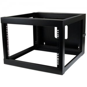 StarTech.com RK619WALLOH 6U 22in Depth Hinged Open Frame Wall Mount Server Rack