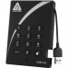 Apricorn A25-3PL256-500 Aegis Padlock Hard Drive with Integrated USB 3.0 Cable