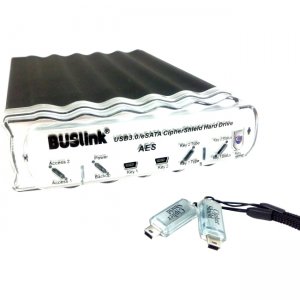 Buslink CSX-4T-U3KKB CipherShield Dual Key USB 3.0 512-bit Encrypted External Hard Drive
