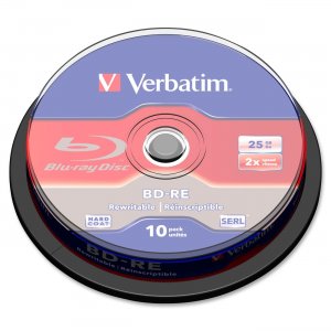 Verbatim 43694 BD-RE SL 25GB 2X 10 PK SP