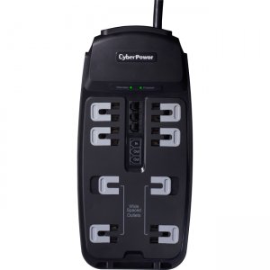 CyberPower CSP806T Professional 8-Outlets Surge Suppressor 6FT Cord and TE