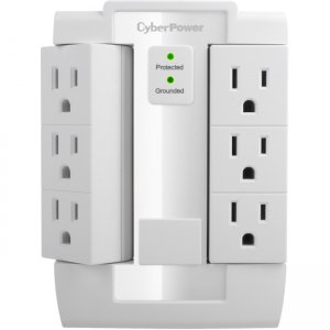 CyberPower CSB600WS Essential 6-Outlets Surge Suppressor Wall Tap and Swivel Outputs