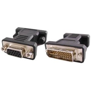 AddOn DVII2VGAB DVI-I to VGA Black Adapter Converter Cable - Male to Female