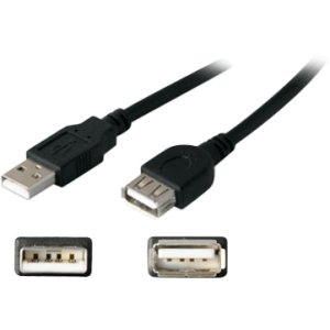 AddOn USBEXTAA6INB 6in (15cm) USB 2.0 A to A Extension Cable - Male to Female