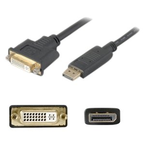 AddOn DISPLAYPORT2DVI-5PK Bulk 5 Pack DisplayPort to DVI Adapter Converter Cable - M/F