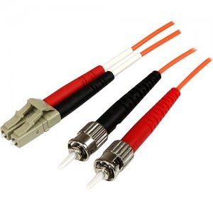 StarTech.com 50FIBPLCST1 1m OFNP Plenum Multimode 50/125 Duplex Fiber Patch Cable LC - ST